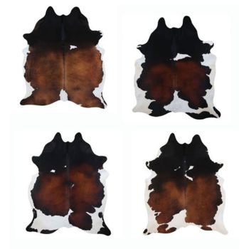 LG/XL Brazilian Tri-Colored Hair on Cowhide Rug - 42.5 - 50 Sq. Ft.