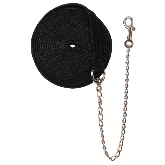 Showman 25' Web Cushion Lunge Line with Chain #3