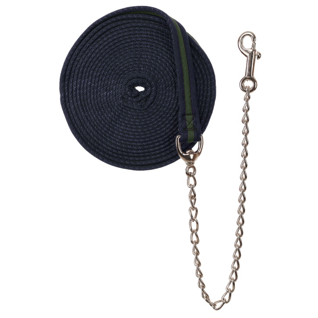 Showman 25' Web Cushion Lunge Line with Chain #6