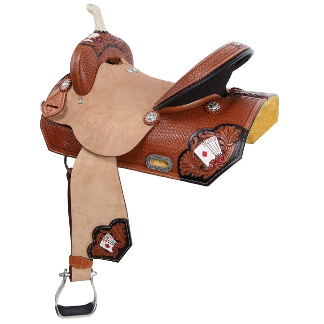 Double T Diamond Flush Barrel Style Saddle - 16 Inch #2