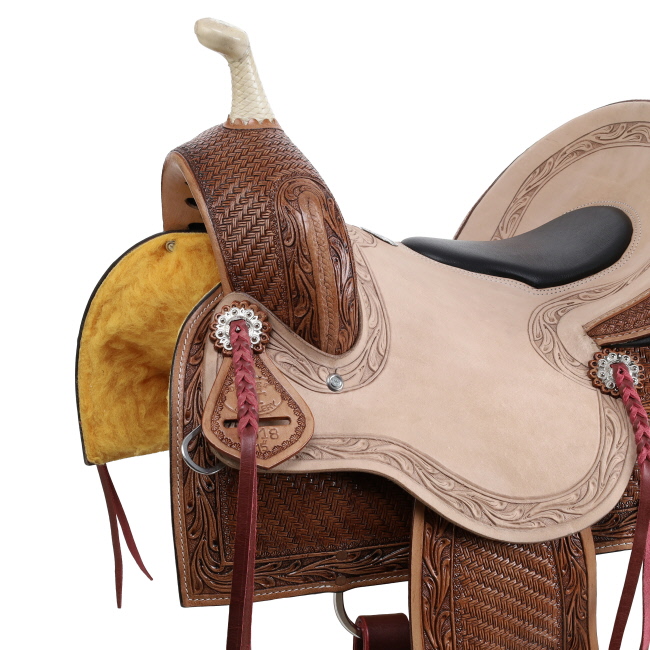 Double T Amber Gold Barrel Style Saddle - 15 Inch #3