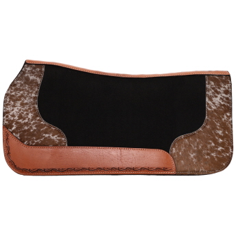 Showman 31" x 32" Cowhand Contoured Black Felt Saddle Pad