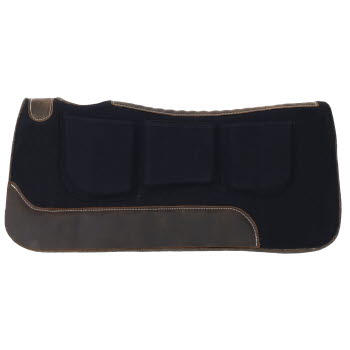 Showman 31" x 32" Contoured Shim Mohair Wool Bottom Saddle Pad