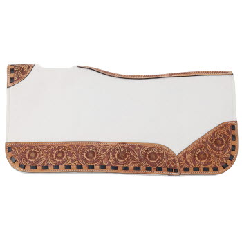 Showman 31" x 32" Ivory Contoured Felt Saddle Pad