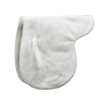 Showman White Fleece English Pad