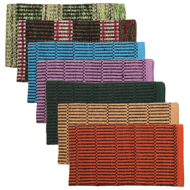 32" x 64" Multi Colored Double Weave Saddle Blankets