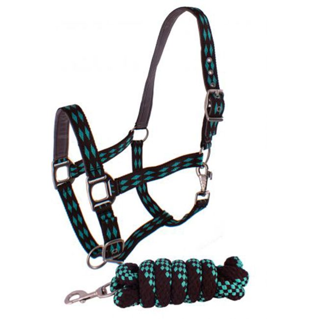 3-Ply Nylon Halter with Diamond Print Design and Lead #4