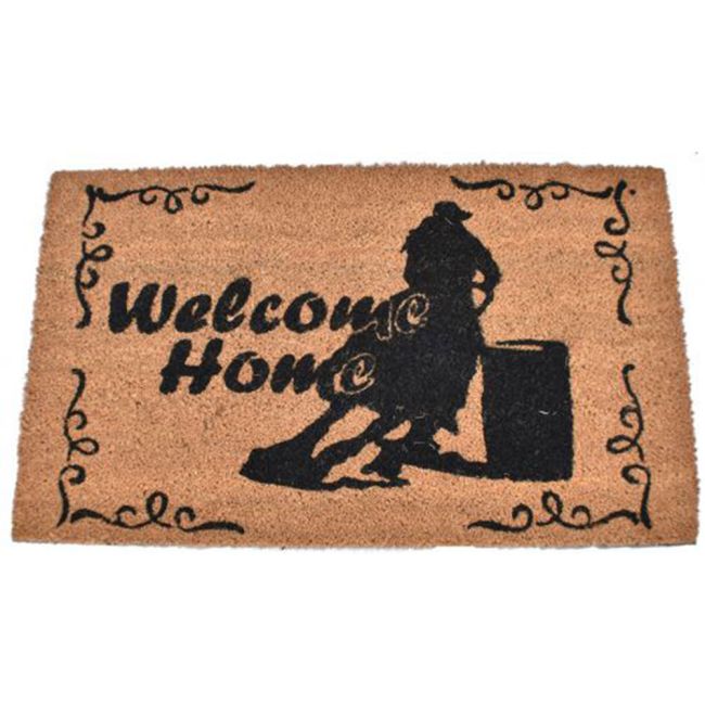 Barrel Racer Welcome Home Design Outdoor Door Mat