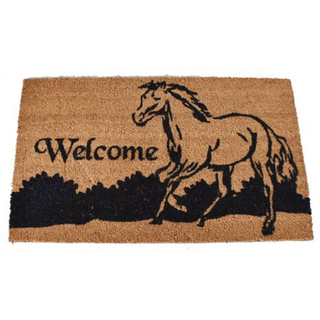 Running Horse Welcome Design Outdoor Door Mat