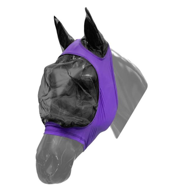 Showman Lycra Zipper fly mask with ears #4