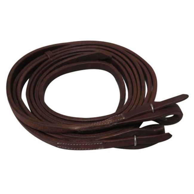 Showman 8ft X 1&#47;2" Oiled harness leather split reins with quick change bit loops