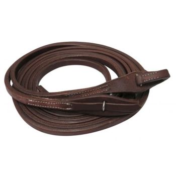 Showman 8ft X 5/8" Oiled harness leather split reins with quick change bit loops