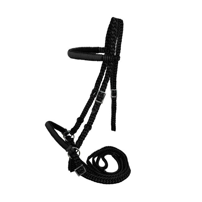 Braided Nylon Bitless Bridle with Detachable Reins #2