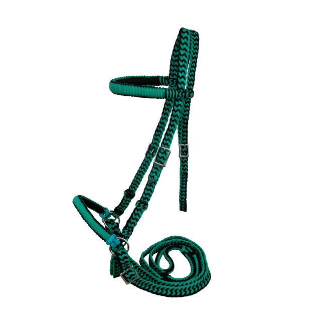 Braided Nylon Bitless Bridle with Detachable Reins #3