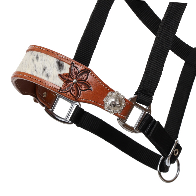 Showman Leather Lilly Black Nylon Bronc Halter #2