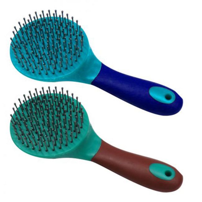 Showman Soft touch mane and tail brush with grip dots