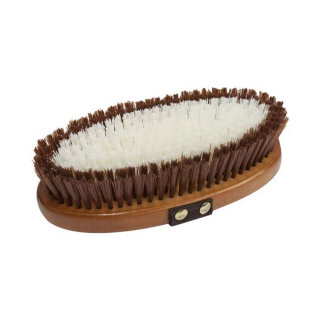 Medium Bristle Brush with Smooth Wooden Oval Base #2