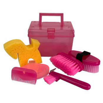 Showman Kid's Size Pink Glitter Grooming Kit