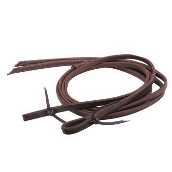 5/8" x 8' Heavy oiled harness reins with weighted, stitched ends