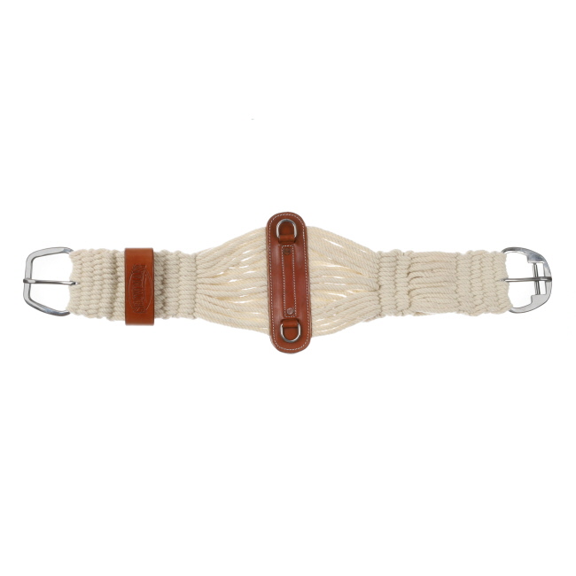 Showman Mohair string roper style girth with Stainless Steel Roller Buckle