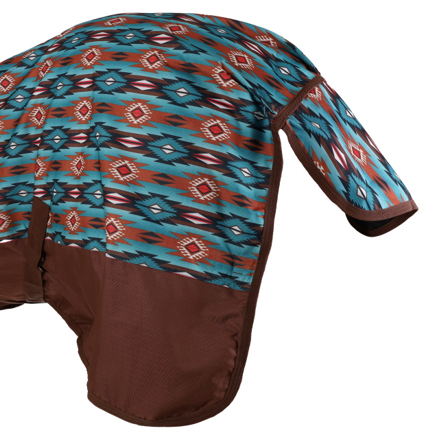 Showman Orange and Turquoise Southwest Print 1200D Turnout Sheet #4