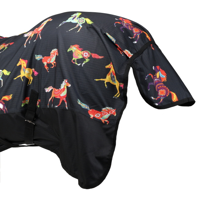 Showman Southwest Tribal Running Horse Print 1200D Waterproof and Breathable Turnout Sheet #4