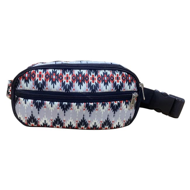 Showman Hip Pack (Fanny Pack) Bag with Gray Aztec design