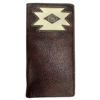 Brown Leather Rodeo Style Bifold Wallet