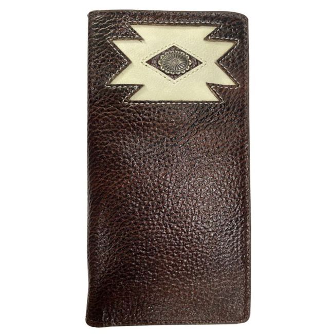 Brown Leather Rodeo Style Bifold Wallet