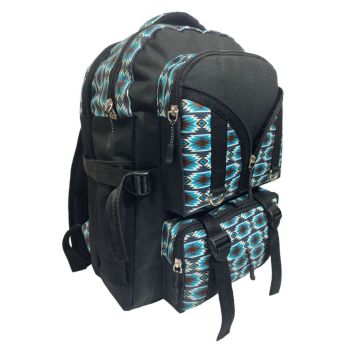 Showman Gray Blue Aztec Tactical Backpack