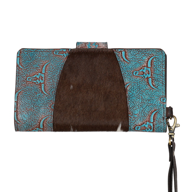 Showman Turquoise Plains Steer Clutch Purse #2