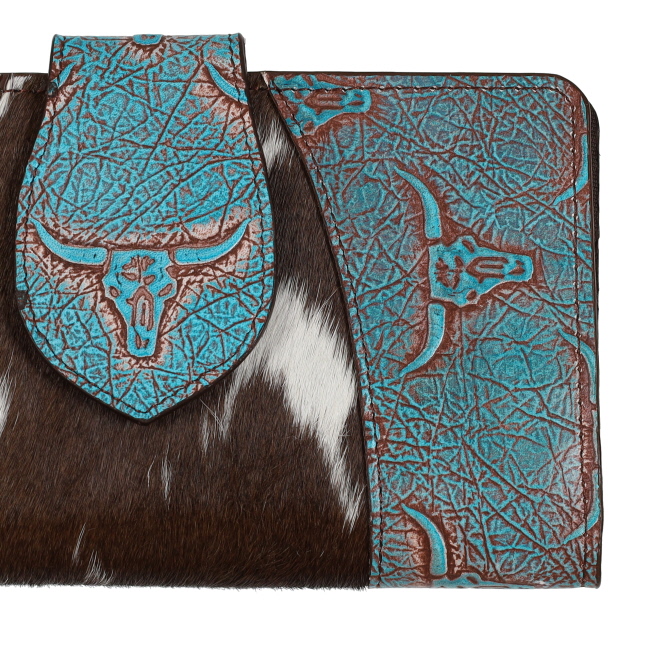 Showman Turquoise Plains Steer Clutch Purse #4