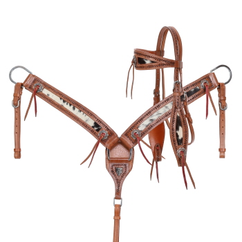 Showman Cattle Drive Browband Headstall and Breastcollar Set