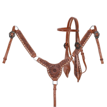 Showman Summerfield Browband Headstall and Breastcollar Set