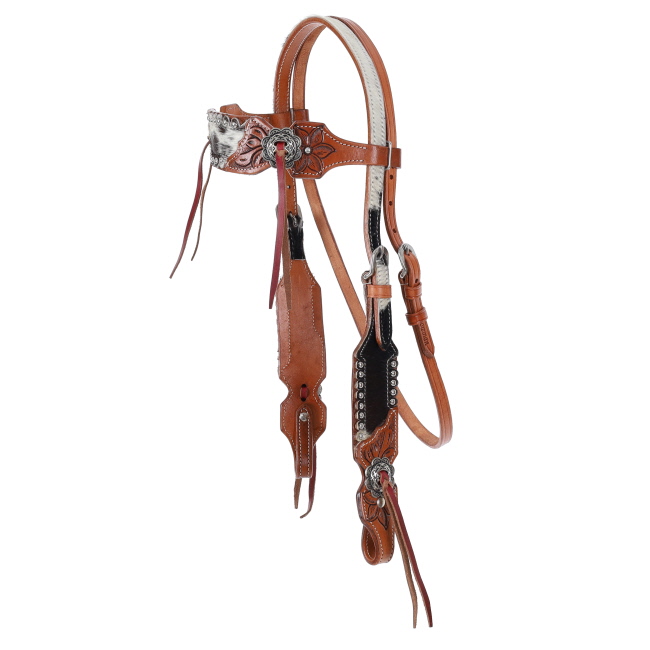 Showman Leather Lily Browband Headstall and Breastcollar Set #2