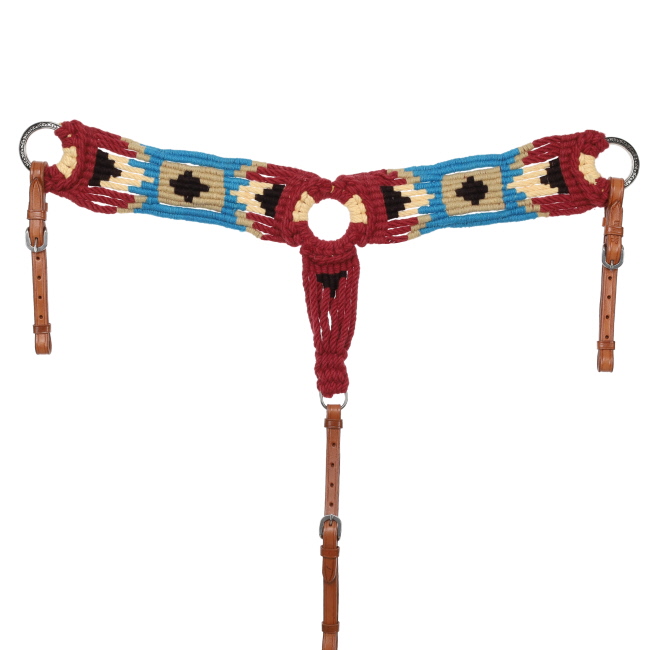 Showman Fiery Frontier Pony Sized Mohair Browband Headstall and Breastcollar Set #3