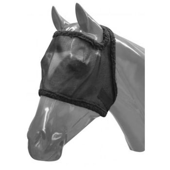 Mesh nylon fly mask with fleece lined edges and velcro adjustment