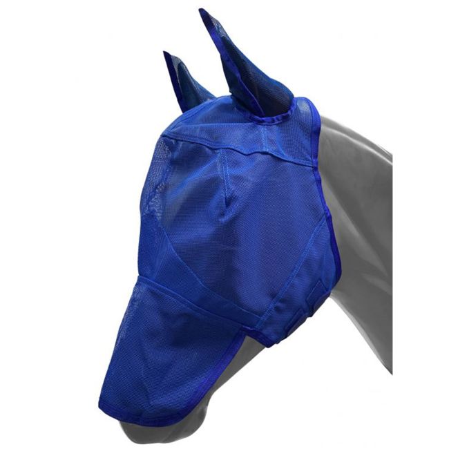 Showman Long Nose Mesh Rip Resistant Fly Mask with Ears and Velcro Closure #3