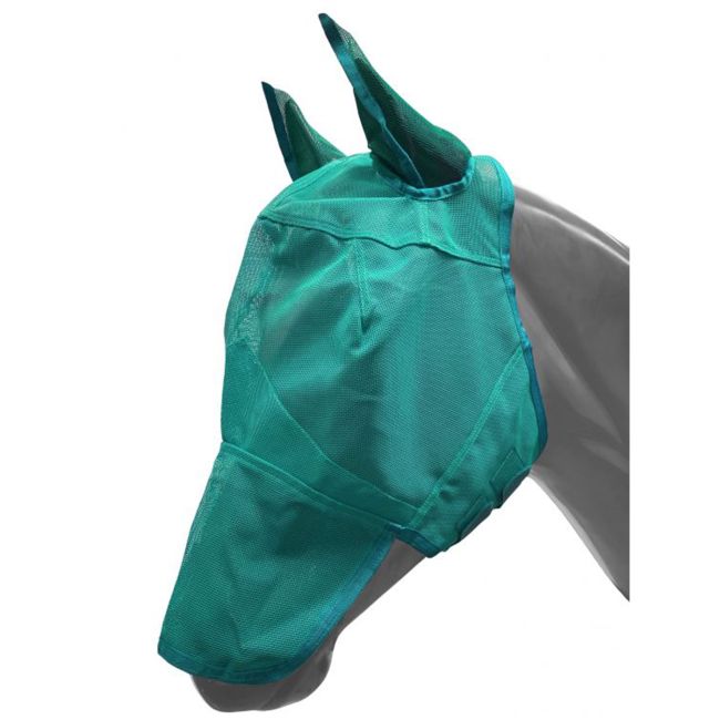 Showman Long Nose Mesh Rip Resistant Fly Mask with Ears and Velcro Closure #6