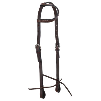 Showman Dark Oiled Argentina Cow Leather One Ear Headstall