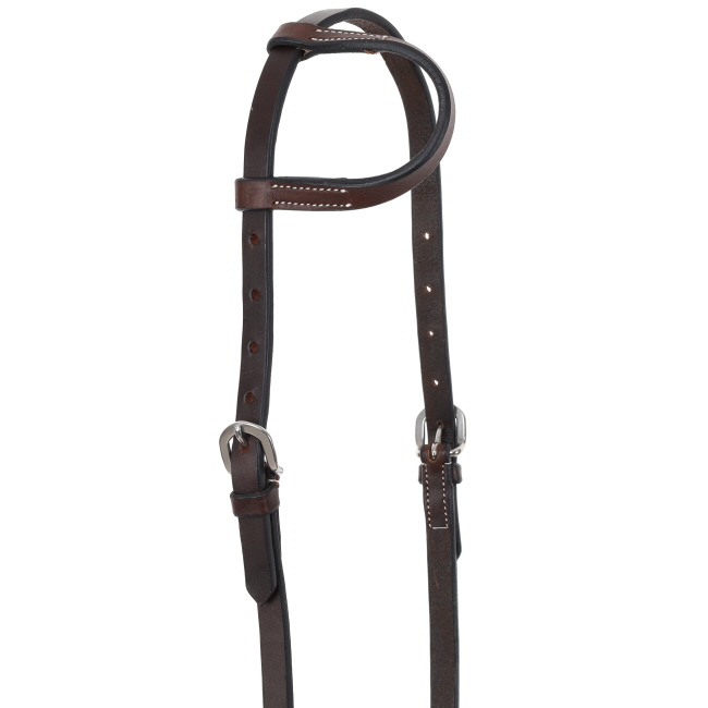 Showman Dark Oiled Argentina Cow Leather One Ear Headstall #2