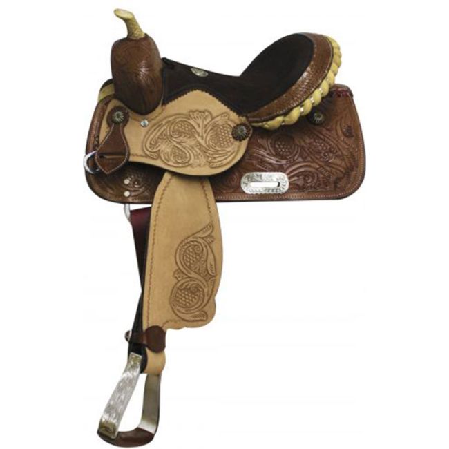 12" Double T Youth or Pony Barrel Style Saddle