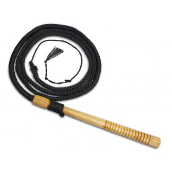 6ft Professional braided nylon bull whip with wooden handle