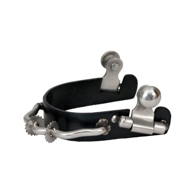 Showman Ladies&#47;Youth Size Black Steel Bumper Rowel Spur