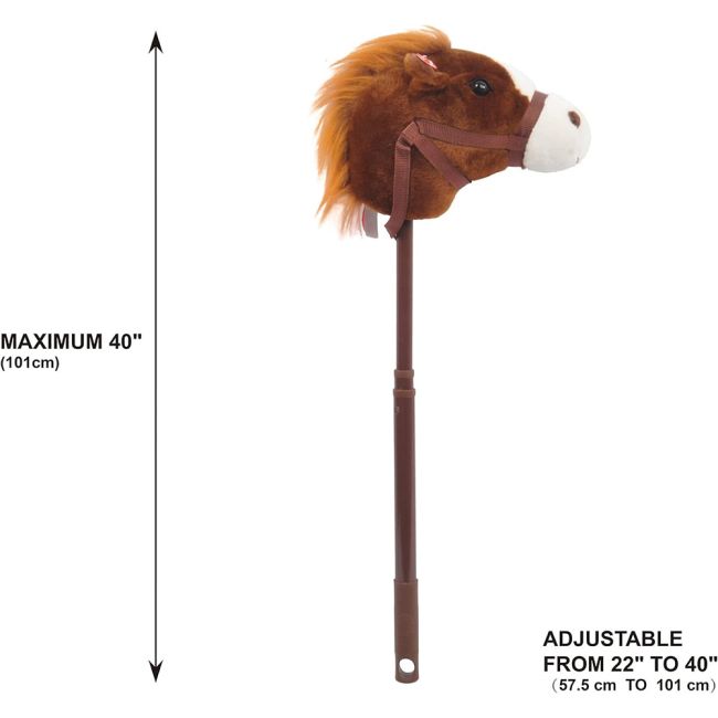 Showman Couture Adjustable Plush Stick Horse with Sound Effects #4