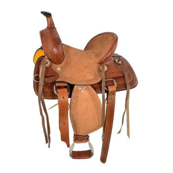 Economy Hard Seat Roper Pony/Youth Saddle - 12 Inch