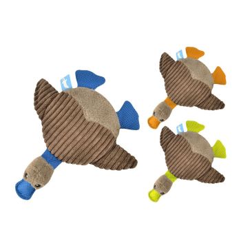 Duck Plush Dog Toy with squeaker and crinkle