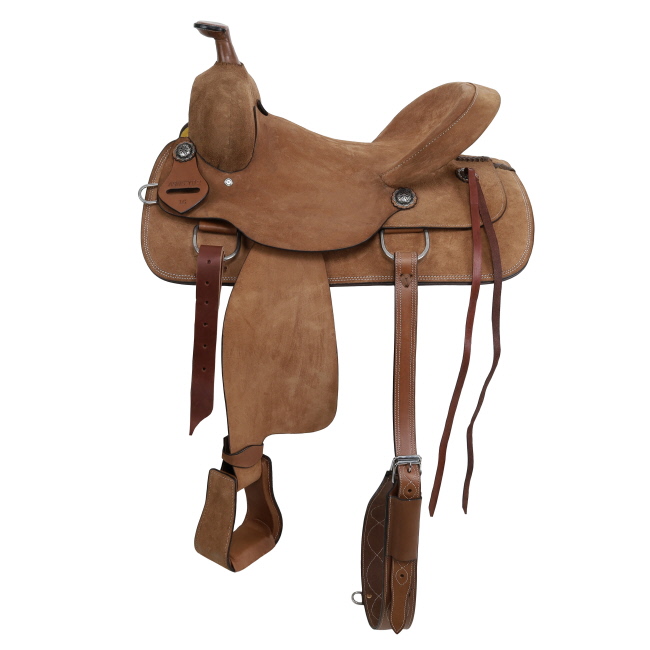 Laredo Roughout Roper Style Saddle - 16 Inch