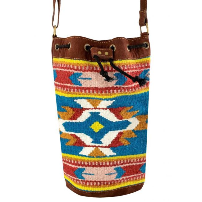 Showman Southwest Pattern Wool Saddle Blanket Bucket Bag