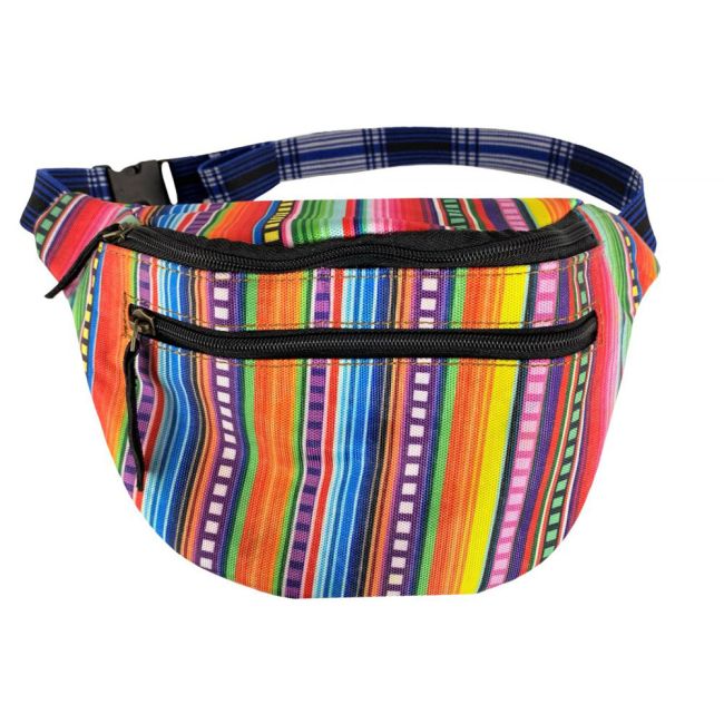 Showman Hip Pack (Fanny Pack) Bag with Striped Serape Print design